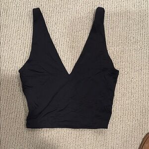 Elegant Black V-Neck Women's Top